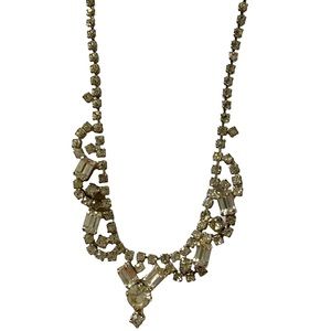 Kramer Rhinestone Necklace-Vintage Kramer of New York- GORGEOUS CONDITION!